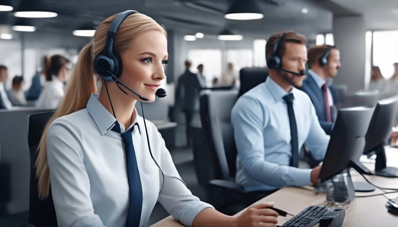 AI technology customer service representative office